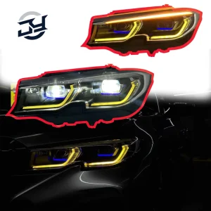 Car LED Headlight for 3 Series G20 G28 12V New Yellow White DRL Dual-Color Laser Daytime Running Light System