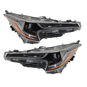 Car LED Headlights Assembly Car Head Lamp Clear Lens Black Housing Replacement for Toyota Corolla USA LE