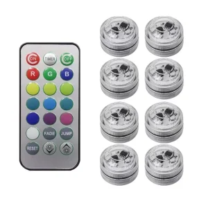 Car LED Interior Ambient Light 1 2 4 8 10 Packed Wireless Decor Auto Roof Foot Atmosphere RGB Lamp Remote Control Color Changing