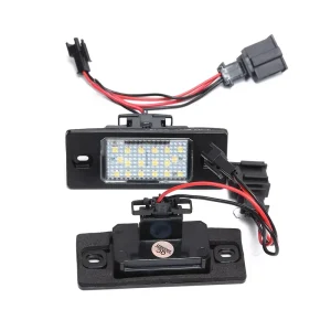 Car LED License Plate Light License Tag Lights Car License Number Plate Lamps for Porsche Cayenne 955 957 VW Touareg Passat