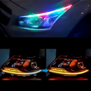 Car LED Light Strip Ultra Thin Daytime Running Lights Turn Signal App Controlled Via Smartphone RGB Dynamic Lighting