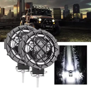 Car LED Offroad DRL Lights Yellow and White Flashing Head Lamp Work Light for Car