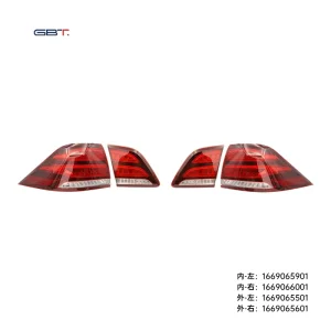 Car LED Rear Lamp Taillight for Mercedes-Benz GLE(W166) Model Red with Dynamic Turn Signal