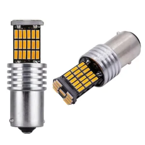 Car LED Reverse Light 1156 4014 45SMD High Brightness Brake Light Decoding Anti Flicker Turn Signal 2300K Yellow Light