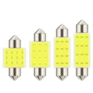Car LED Roof Light Reading Light Dual Point COB High Brightness License Plate Light Trunk Light Cabin Light 12V 5W Stable