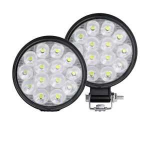 Car LED Round 42W 14LED Natural White Front Fog Light 12V Headlight for Truck SUV Tractor Off road High Brightness