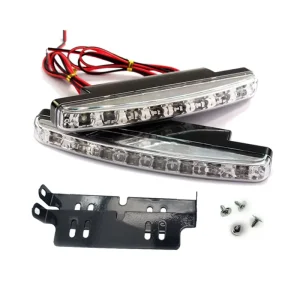 Car LED Signal Bulb DRL Working Fog Lamp Daytime Running Light Auto Assembly Styling Super Bright White External 12V 8LED