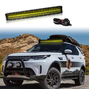 Car LED Spotlight Work Light Bar 2 Row Offroad Light Bars for SUV 4X4 Off Road Lada Niva Yellow LED Work Light Lamp