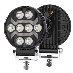 Car LED Work Light Auxiliary Spotlight with Yellow White Light Flashing for Off Road Vehicles Normal Brightness Road Light