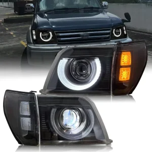 Car Lamps for Toyota LC95 LC90 3400 Front Lights LED Signal DRL Headlight HID Lens Refit Auto Accessory