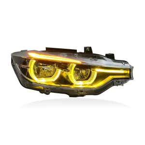 Car Led Headlights Assembly Modified Two-Color DRL LED Headlight Assembly 12V for BMW 3 Series F30 F35