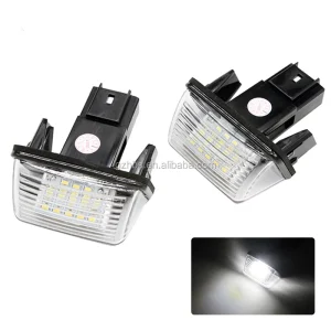 Car Light 206 207 407 406 307 308 5008 Partner Tepee Special Led License Plate Lamp 18 SMD LED License Light