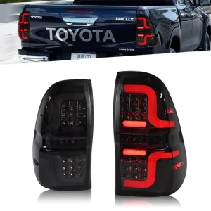 Car Light Auto Assembly Modified LED Dynamic Taillights Turn Signal Running Lights for Toyota Hilux