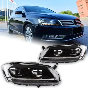 Car Light For Passat B7 Headlight Assembly Modification Matrix LED Daytime Running Beam Turn Signal Xenon Headlights