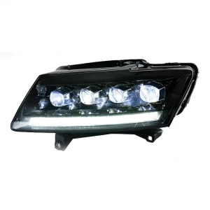 Car Light for Audi Q5 8R LED Auto Headlight Assembly Upgrade Crystal Bifocal 4 Lens Front Lamp Accessories