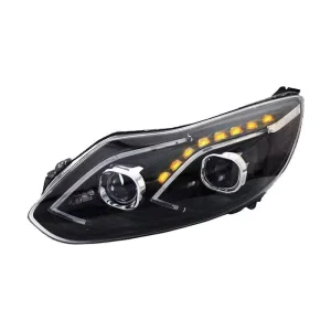 Car Light for Focus 12V LED Auto Headlights Assembly with Lens Daytime Running Light Modified