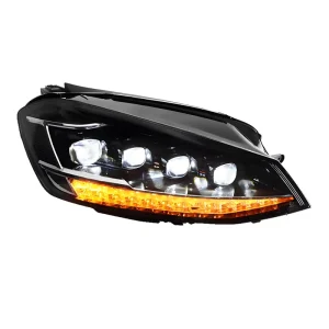 Car Light for Golf 7 MK7 LED Auto Headlight Assembly Upgrade Crystal 4 and Dragon Bifocal 4 Lens Design Accessories