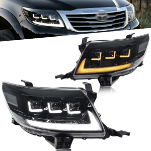 Car Light for Toyota Hilux Vigo Headlight LED Projetor Head Lamp Daytime Running Light Automotive Accessories