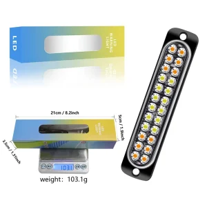 Car Lights 12W Waterproof LED Truck Warning Lights Emergency Flashing Lights Side Marker Strobe Signal Light for Car 12V-24V