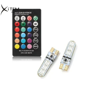 Car Lights LED Bulbs RGB T10 W5W LED Dome Light Car Wedge Side Led