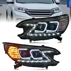 Car Lights for Honda CR V Headlights CRV LED Daytime Running Light Xenon Lenses Automotive Accessories