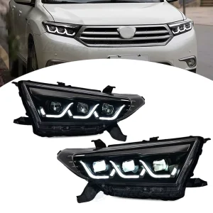 Car Lights for Toyota Highlander Headlight Projector Lens Dynamic Signal Head Lamp LED Headlights Drl Auto Accessories