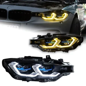 Car Model for BMW 3 Series F30 LED DRL Dynamic Signal High and Low Beam Day Running Light DRL Light Auto Lamps