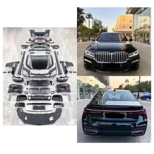 Car Modification Kit Upgrade Front Bumper Headlights and Rear Bumper Taillights for 7 Series G12