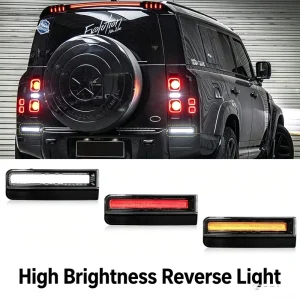 Car Modification LED Rear Bumper Lamp for Land Rover Defender L663 Reverse Light Dynamic Turn Signal Brake Strobe