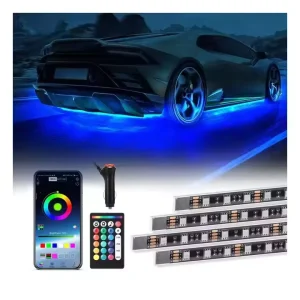 Car Modification Lights Multi Color RGB Car Exterior Lighting Kit Neon Effect Remote Control LED Strips