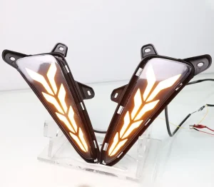 Car Modified LED DRL Daytime Running Light With Yellow Turning Signal for Toyota C HR CHR
