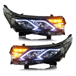 Car Modified LED Headlight Assembly Day Time Running Turn Signal for Toyota Corolla Front Lamp Upgrade