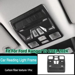 Car Reading Light Frame Trim Decorative Sticker for Ford Ranger Front Inside Lamp Panel Protective Cover Accessories