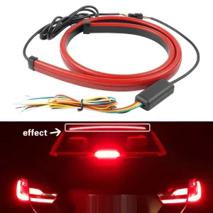 Car Rear High Position Brake LED Strip Light Assembly With Sequential Turn Signal Brake DRL Running Warning Lamp 12V Accessories