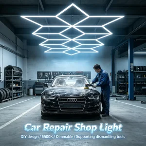 Car Repair Shop 220V Garage Snowflake Lights LED Work Lamp
