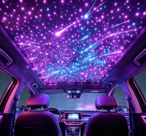 Car Roof Starlight App Remote Control RGBW Glow Fiber Optic Headliner Kits 12V 50000 Hours Car Interior