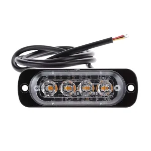 Car Safety Flashing Grille Light 12V 4 Leds Vehicle Truck Led Warning Strobe Side Marker Light Emergency Led Warning Lights