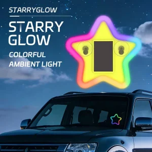 Car Solar Star LED Warning Light Triangular Rear Window Atmosphere RGB Flash Waterproof Ambient Universal Exterior Interior