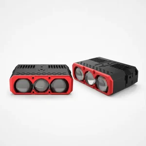 Car Spotlights External Auxiliary Lights Three Lens Work Light LED Grille Lights with Fan