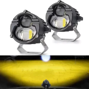 Car Spotlights Led External Dual Colors Auxiliary Work Light for Vehicle SUV Truck Motorcycle Lighting Systems