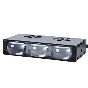Car Spotlights Led Grille Lights 3 Lens DRL Fan Driving Fog Light External Auxiliary Lights Off road Vehicle Truck