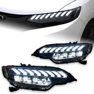 Car Styling Head Lamp for Honda Fit GK5 LED Headlight High Power Projector Lens Dynamic Signal DRL Auto Parts