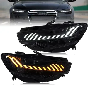 Car Styling for A6 Headlights Upgrade A6L All LED Headlight DRL Head Lamp Dynamic Singal High Low Beam Accessories