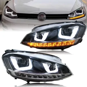 Car Styling for VW Golf 7 MK7 Golf7 LED Headlights DRL Upgrade and Refit Headlights Running Lights Auto Parts