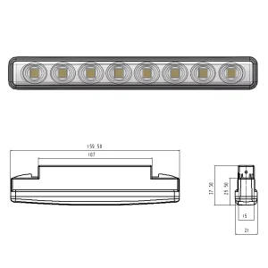 Car Super Bright 8 LED DRL Daytime Running Lights Auto Parts 12 24V DC