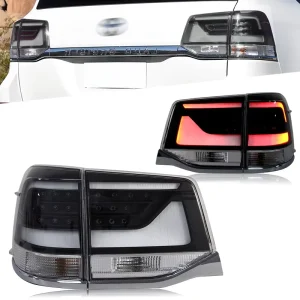 Car Tail Lamp Smoked Black Tail Light Modified Turn Signal Lamp Brake Light for Toyota Land Cruiser LC200