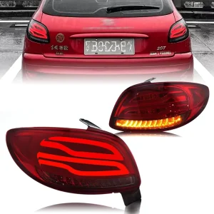 Car Tail Light Upgrade Modified LED Taillight Rear Fog Lamp Turn Signal Brake Lamp Back Light for Peugeot 206
