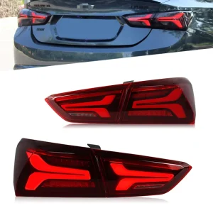 Car Tail Light for Malibu XL Modified Red LED Tail Light Assembly Aircraft Model Flowing Turn Driving Brake Light