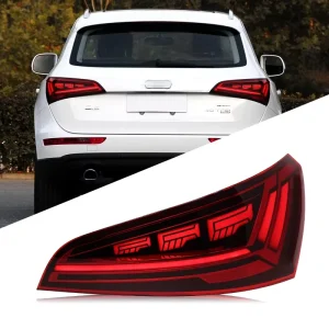 Car Taillight Assembly for Audi Q5 Modified to New Model LED Water Steering Light Guide Driving Light Plug and Play