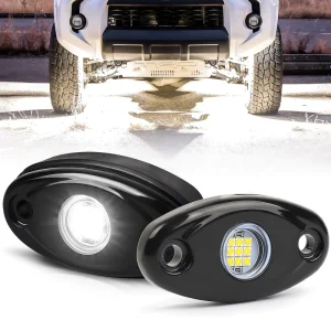 Car Underglow LED Rock Lights IP68 Waterproof Underbody Wheel Well Lights for Truck Pickup UTV Motorcycle Boat JEEP Wrangler JK